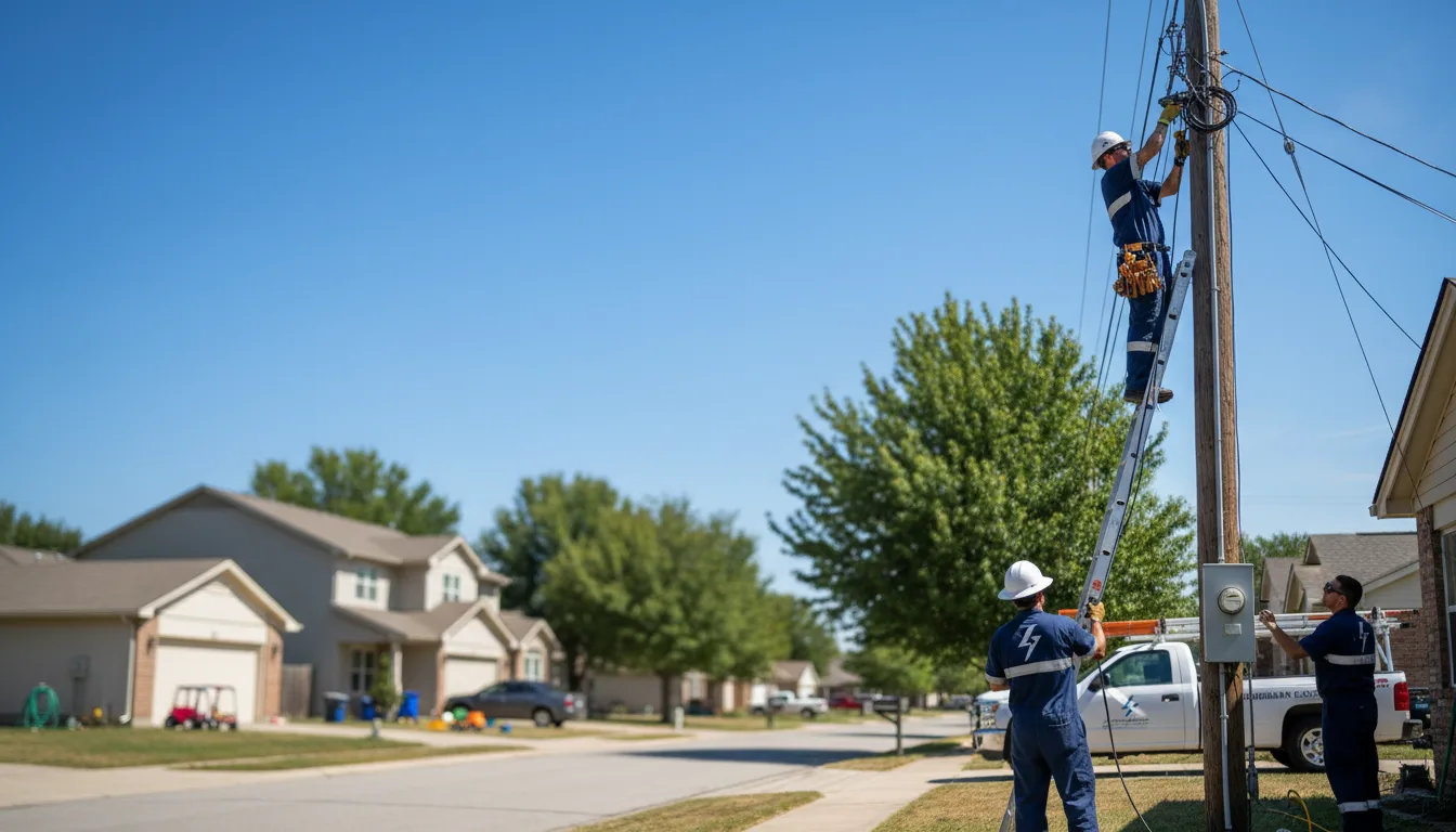 Residential electrician providing installation services in Bethany, IL